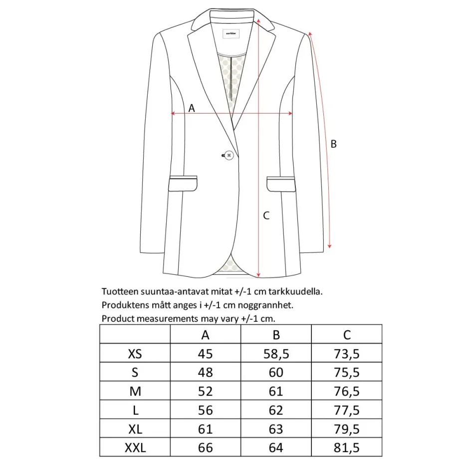 naisten bleiseri Sola,>Aarikka Online