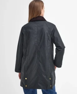 Long Beadnell Wax Jacket TUMMANVIHREÄ>Barbour Discount