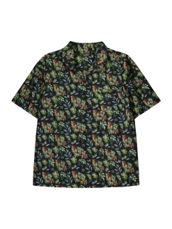 miesten paita, JUNGLE COLLAR SHIRT Vihreä Kuosi>Billebeino Best