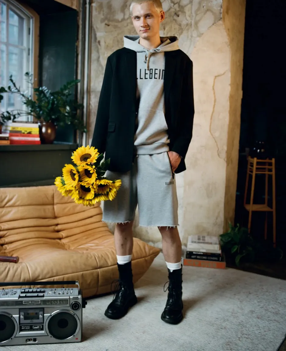 miesten shortsit, SWEATSHORTS Vaaleanharmaa>Billebeino Sale