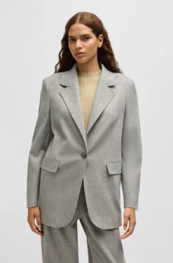 Naisten Bleiseri, JASOBANE BLAZER Vaaleanharmaa>BOSS Orange New