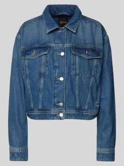 Naisten Farkkutakki, TRUCKER JACKET Indigo>BOSS Orange Best