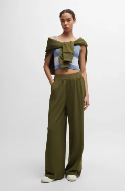 naisten housut, ECARA JERSEY PANT Armeijanvihreä><noscript><img width=