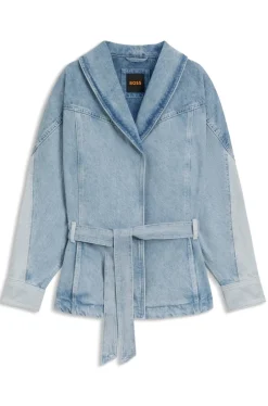 naisten takki, DNM JACKET PANELED Indigo>BOSS Orange Online