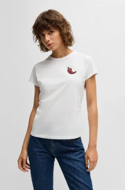 naisten t-paita, ENDORA T-SHIRT>BOSS Orange Clearance