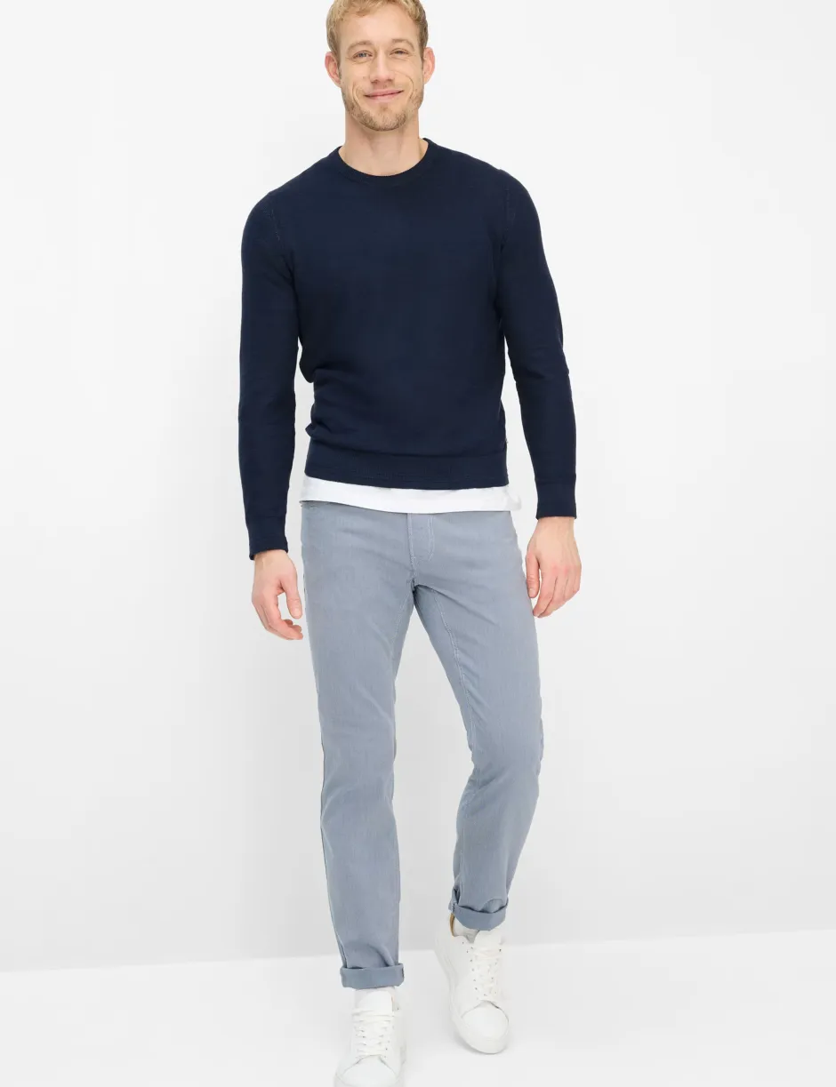 miesten housut Chuck Tri-Flex Modern Fit Stucture, sininen>Brax Discount