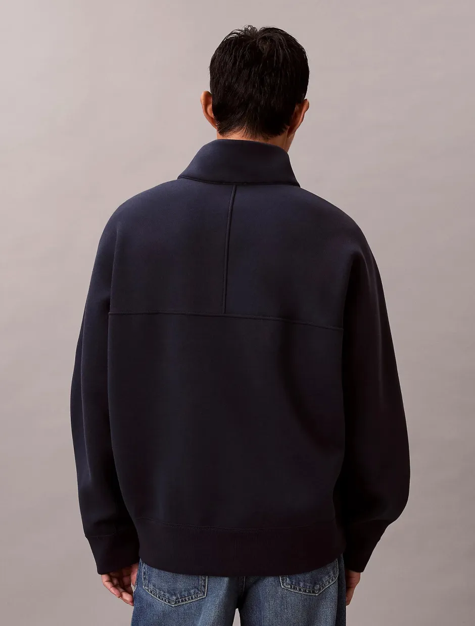 miesten collegepaita LS Cotton Spacer Stripe Rib QTR,>Calvin Klein Jeans Best