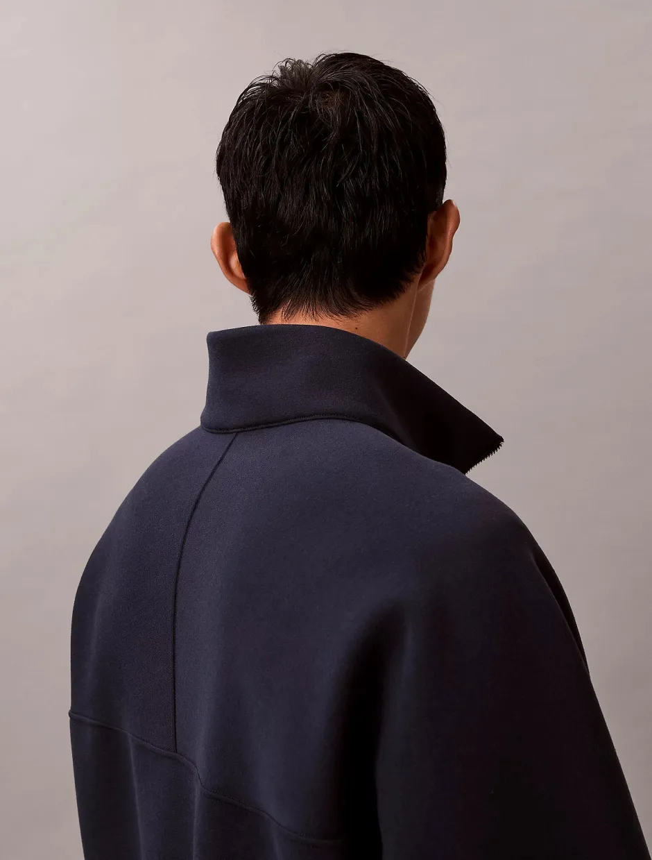 miesten collegepaita LS Cotton Spacer Stripe Rib QTR,>Calvin Klein Jeans Best