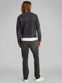 miesten farkkutakki, SLIM DENIM JACKET BLACK><noscript><img width=