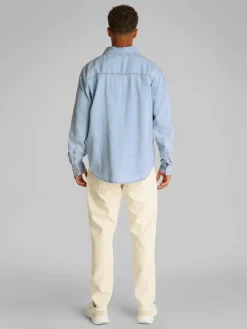 miesten farkkupaita, REGULAR LINEAR DENIM SHIRT Indigo>Calvin Klein Jeans Sale