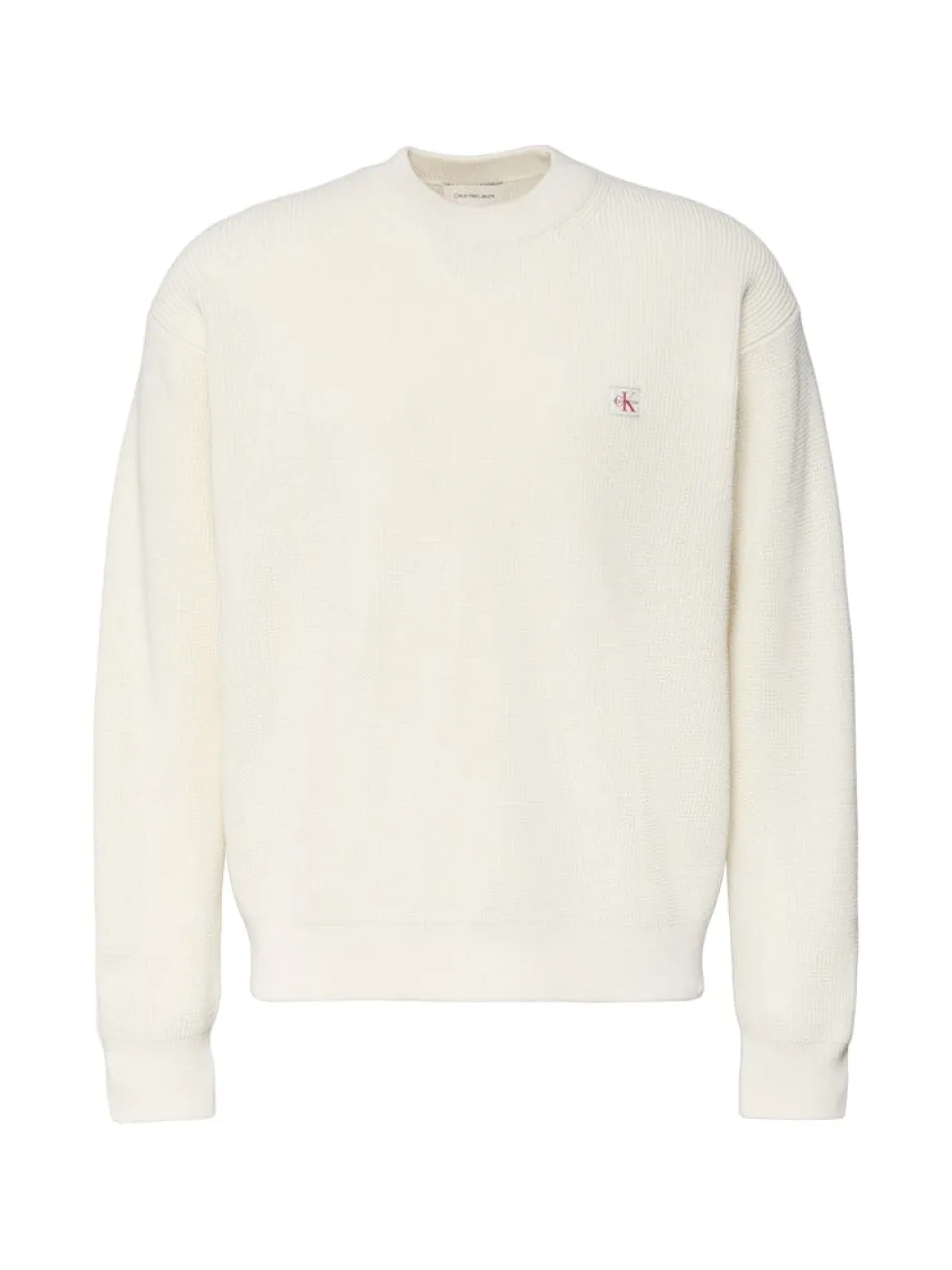 miesten neulepusero LS EZ Cotton Waffle Crwnk Swtr 9,>Calvin Klein Jeans New