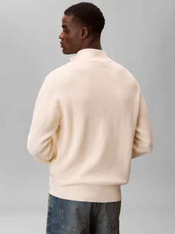 miesten collegepaita ELS EZ Cotton Waffle Quarter Zip,>Calvin Klein Jeans New