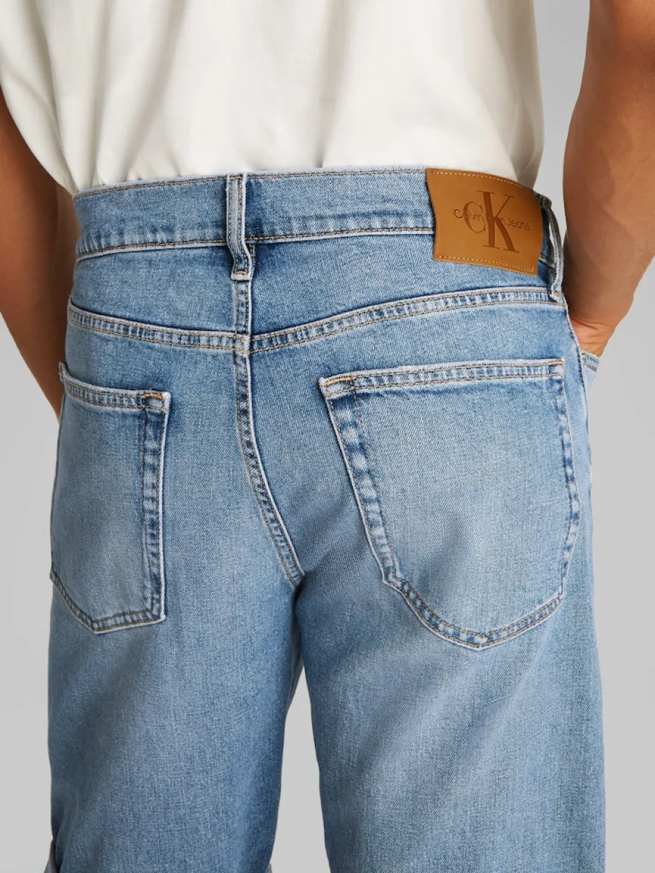 miesten shortsit, SLIM SHORT 1A4 MID BLUE Sininen, Indigo>Calvin Klein Jeans