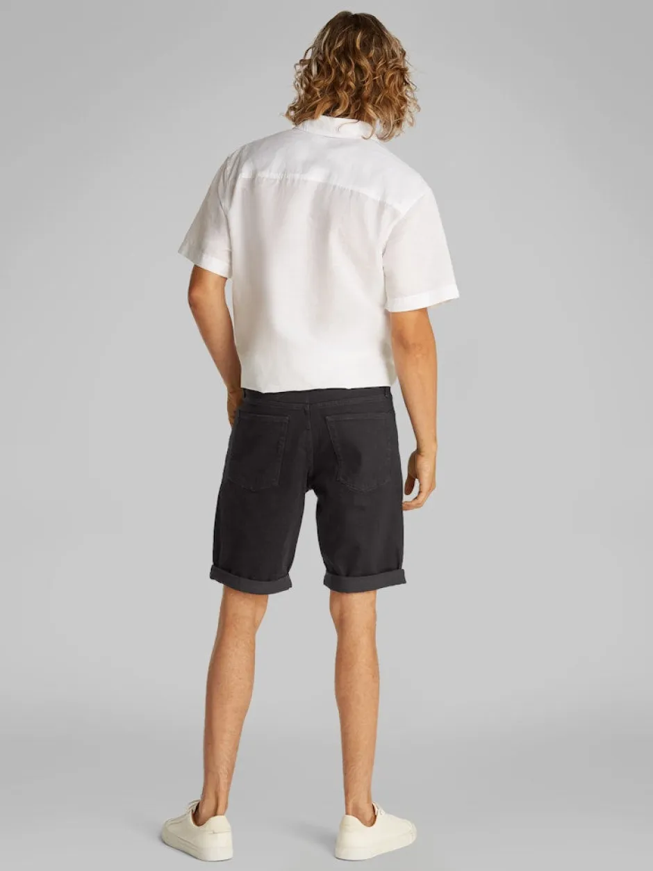 miesten shortsit, SLIM SHORT 1A4 BLACK>Calvin Klein Jeans Sale