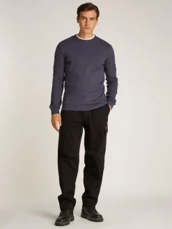 Miesten Paita, MONOLOGO BADGE WAFFLE LS TEE>Calvin Klein Jeans Discount