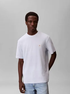 miesten t-paita SS Waffle Badge Crewnk Tee,>Calvin Klein Jeans Discount