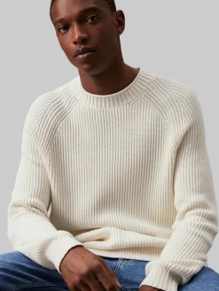 Miesten Neulepusero, SOFT UTILITY RAGLAN SWEATER>Calvin Klein Jeans New