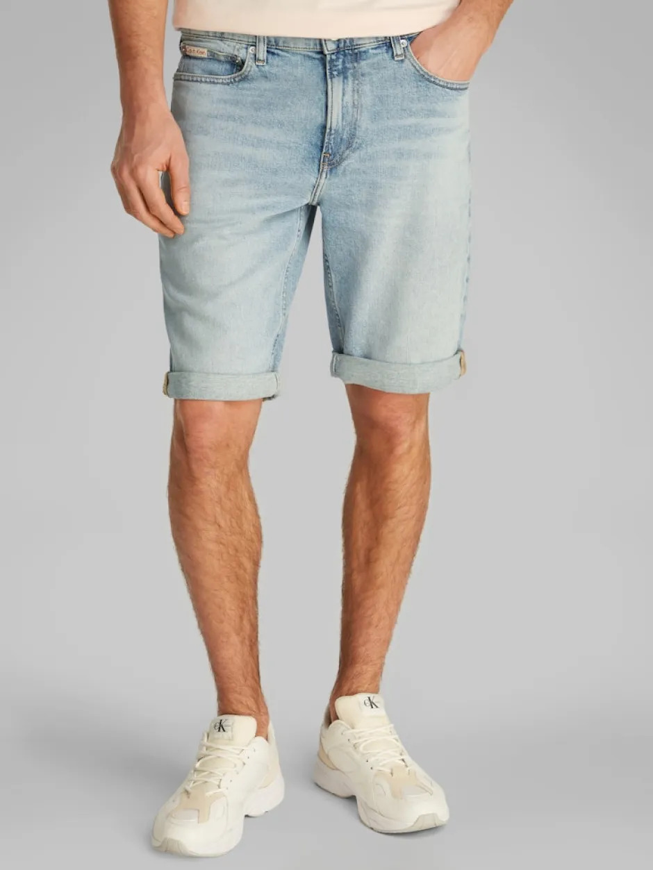 miesten shortsit, SLIM SHORT 1AA LIGHT BLUE Sininen, Indigo>Calvin Klein Jeans Outlet