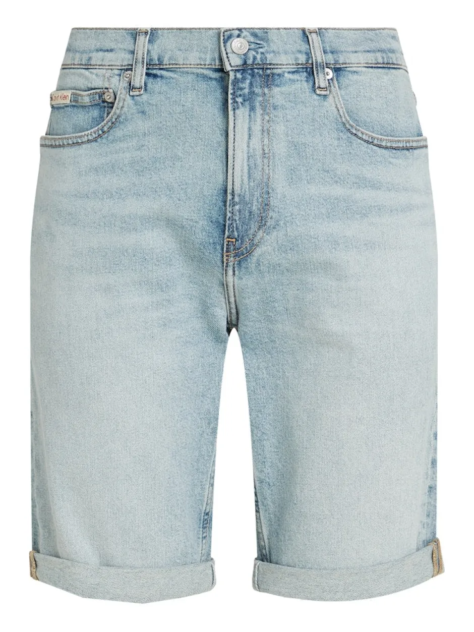 miesten shortsit, SLIM SHORT 1AA LIGHT BLUE Sininen, Indigo>Calvin Klein Jeans Outlet