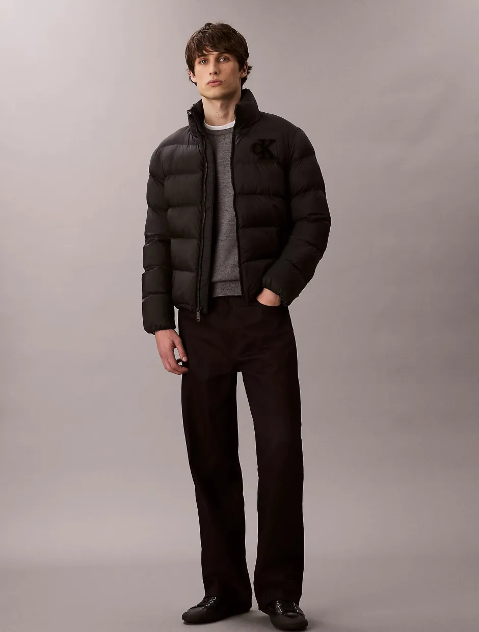 miesten Puffertakki, LS NYLON MONOGRAM PUFFER JACKET>Calvin Klein Jeans Clearance