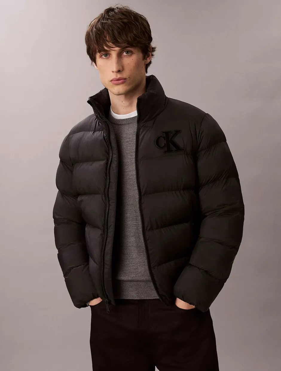miesten Puffertakki, LS NYLON MONOGRAM PUFFER JACKET>Calvin Klein Jeans Clearance