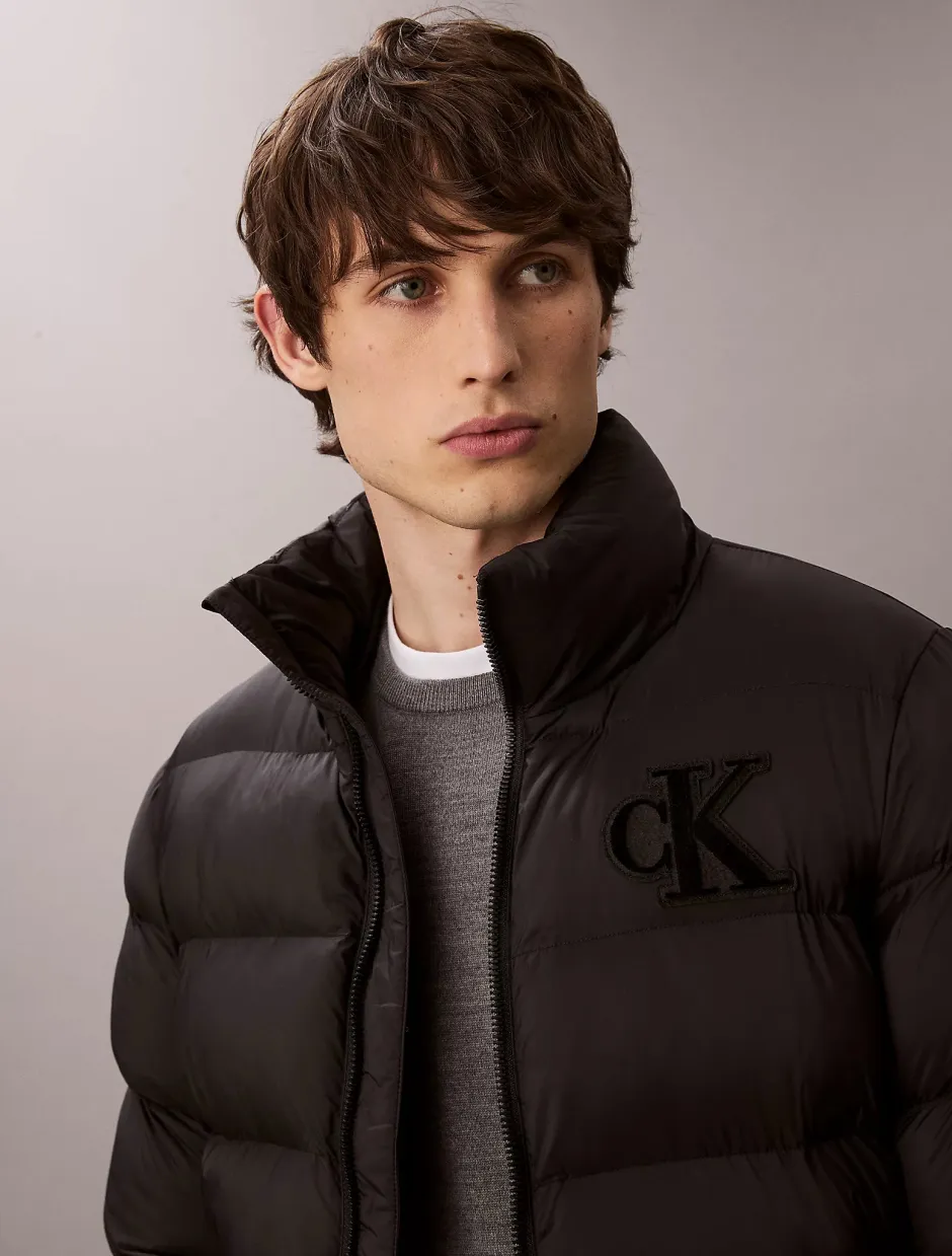 miesten Puffertakki, LS NYLON MONOGRAM PUFFER JACKET>Calvin Klein Jeans Clearance