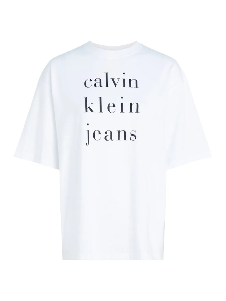 naisten t-paita, SS CKJ LOGO TEE>Calvin Klein Jeans Outlet