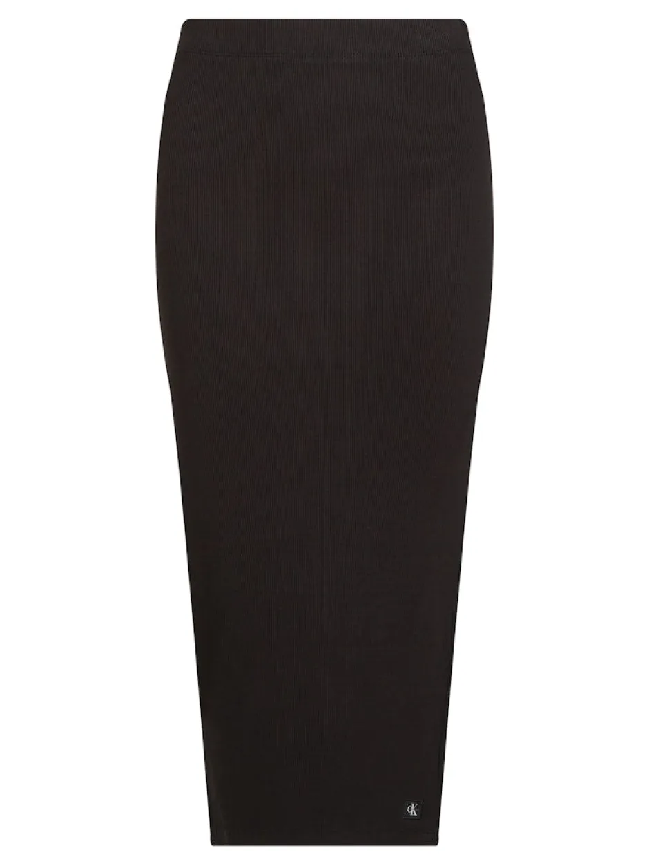 naisten hame, WOVEN LABEL RIB SKIRT>Calvin Klein Jeans Hot