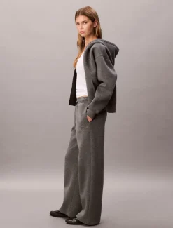 naisten joggerit, SCUBA WIDE LEG PANT Vaaleanharmaa><noscript><img width=