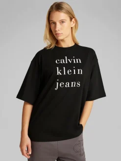 naisten t-paita, SS CKJ LOGO TEE>Calvin Klein Jeans Sale
