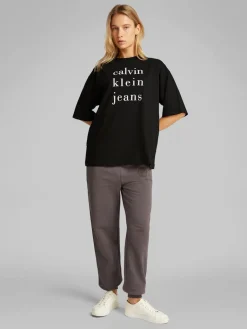 naisten t-paita, SS CKJ LOGO TEE>Calvin Klein Jeans Sale