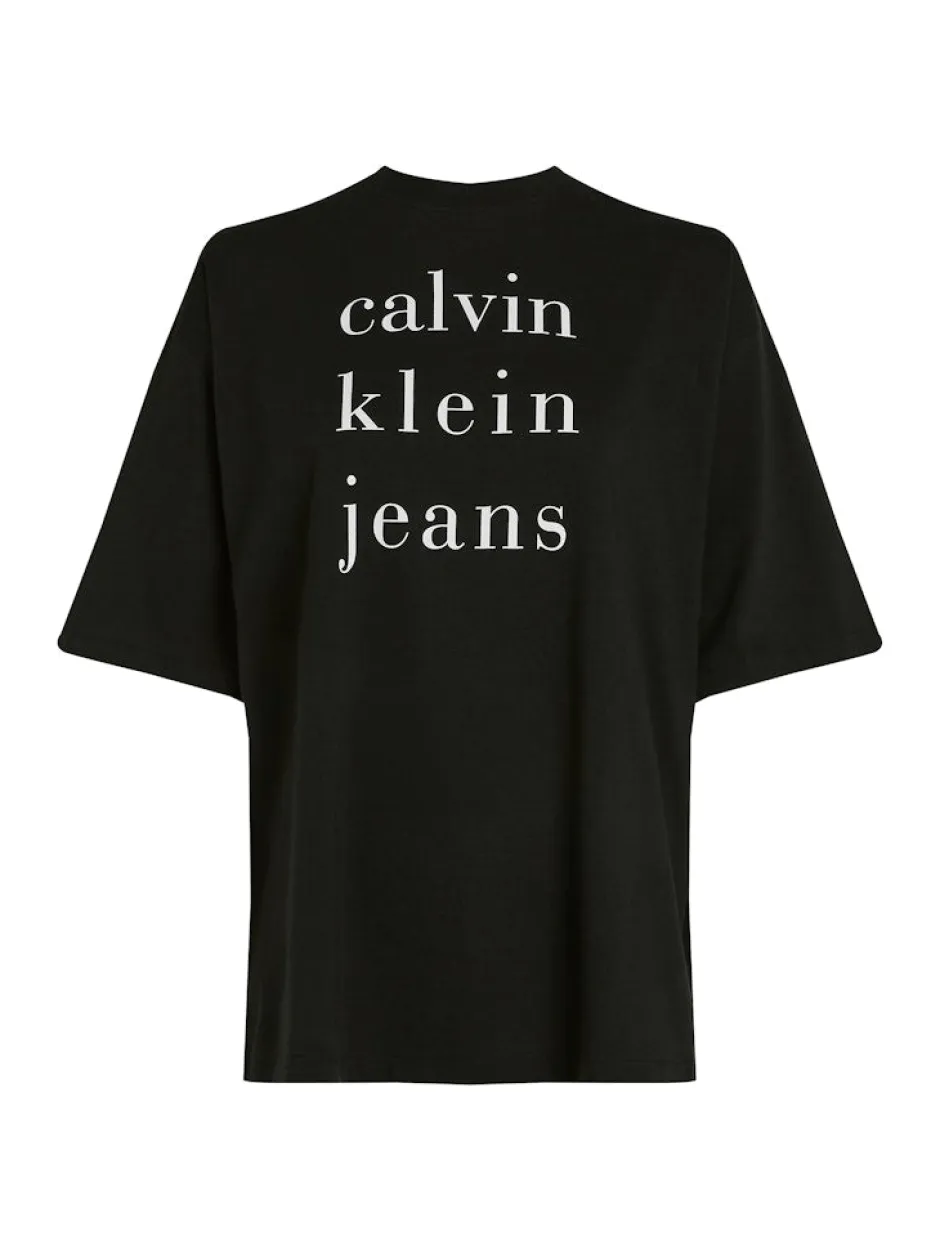 naisten t-paita, SS CKJ LOGO TEE>Calvin Klein Jeans Sale