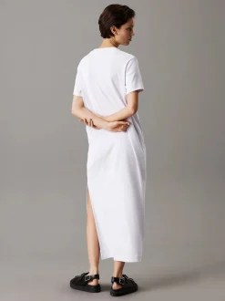 naisten mekko, K-MONOLOGO LONG RIB TEE DRESS>Calvin Klein Jeans Discount