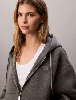 naisten huppari, LS SCUBA HOODIE Vaaleanharmaa><noscript><img width=