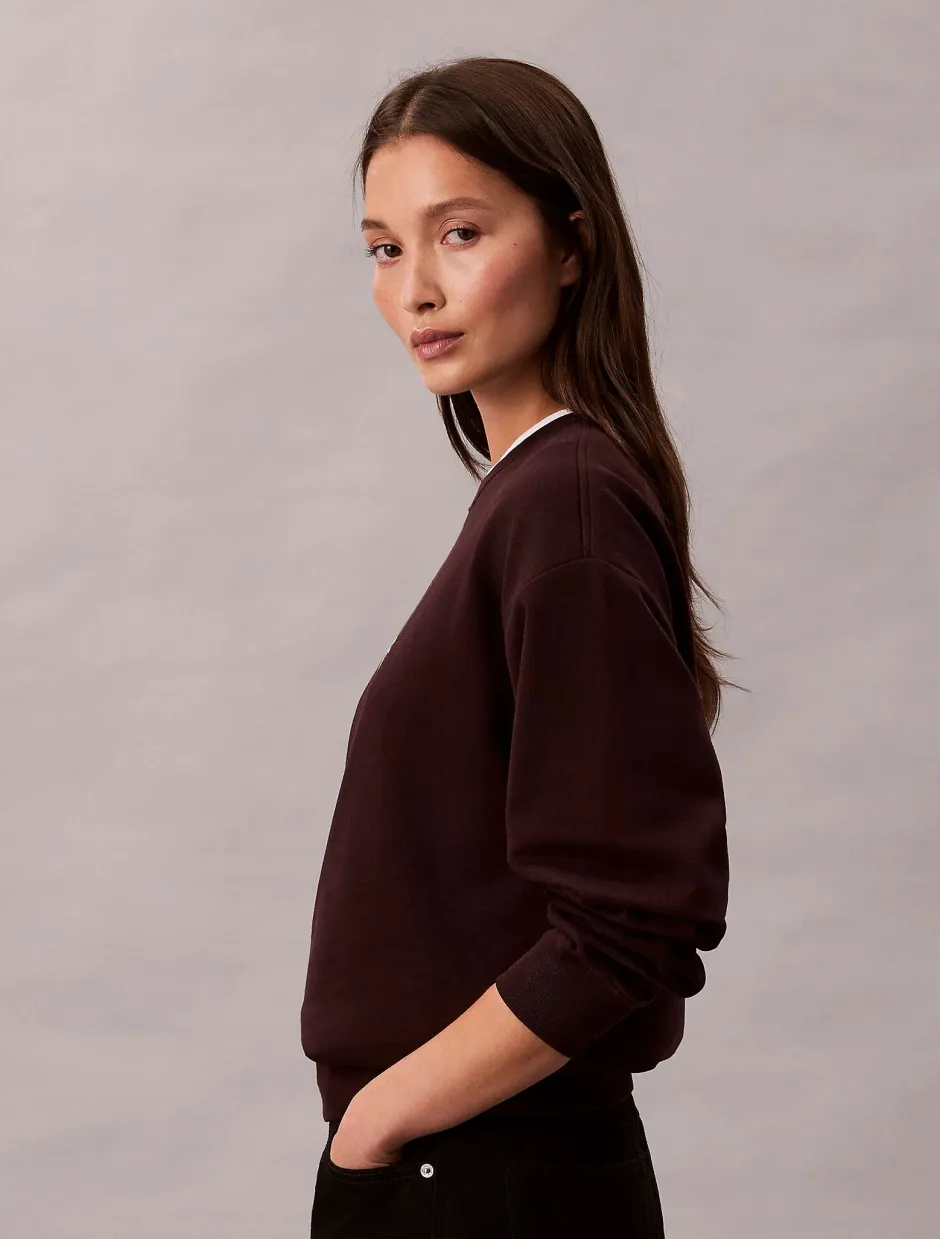 naisten collegepaita LS MONOLOGO FRENCH TERRY,>Calvin Klein Jeans Sale