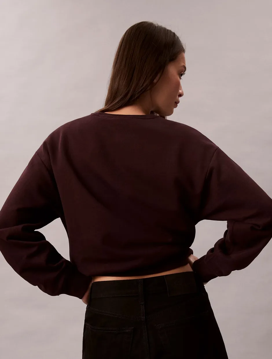 naisten collegepaita LS MONOLOGO FRENCH TERRY,>Calvin Klein Jeans Sale