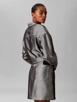 naisten hame A LINE SKIRT DENIM SHINE,><noscript><img width=