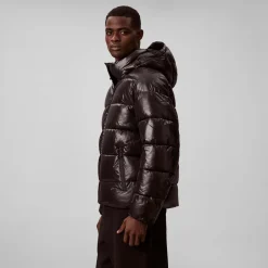 LS Glossy Channeled Puffer JKT,><noscript><img width=