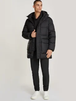 Miesten Toppatakki, LONG HOODED QUILT PUFFER>Calvin Klein Menswear Discount