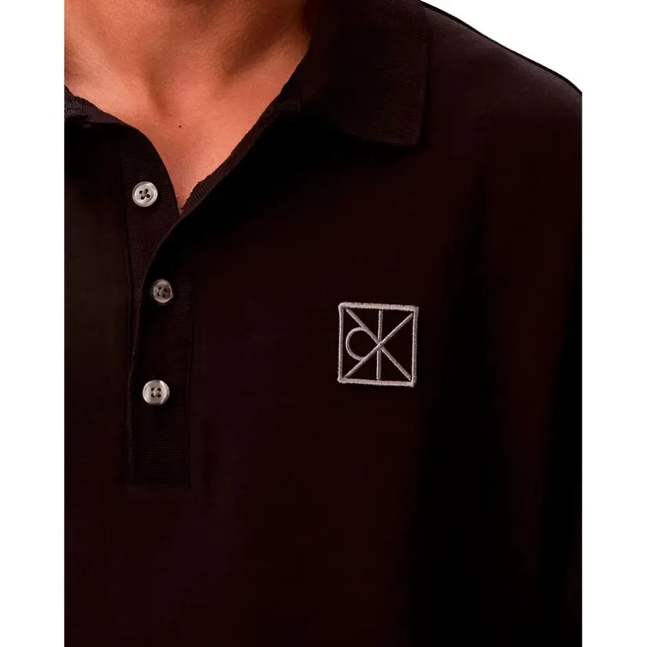 miesten paita LS Double Face Rib Polo,>Calvin Klein Menswear New
