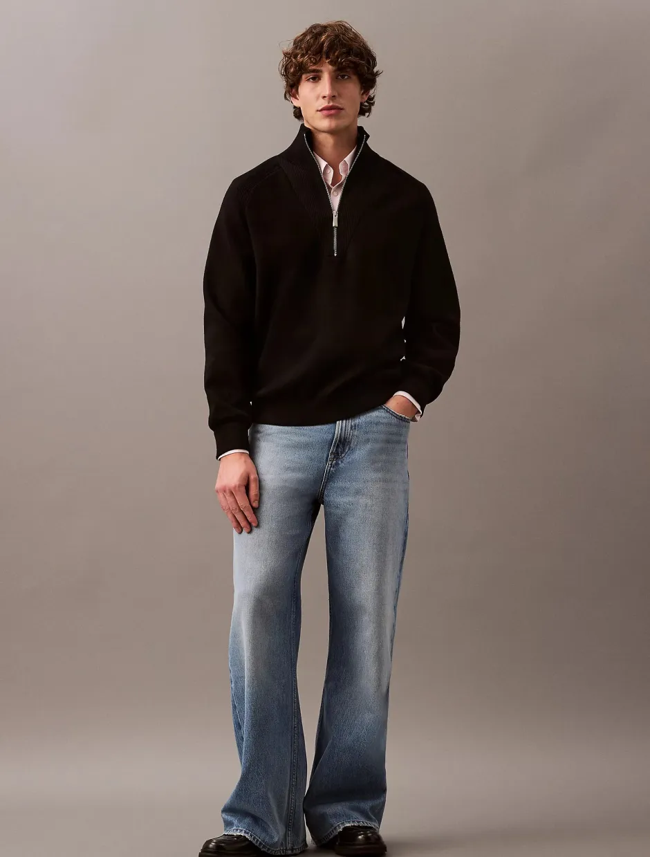 miesten neulepusero LS CK TECH KNIT QZ SWEATER 14GG,>Calvin Klein Menswear Discount