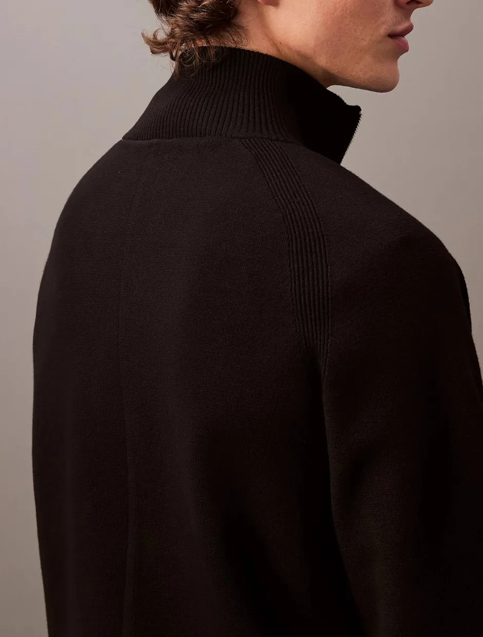 miesten neulepusero LS CK TECH KNIT QZ SWEATER 14GG,>Calvin Klein Menswear Discount