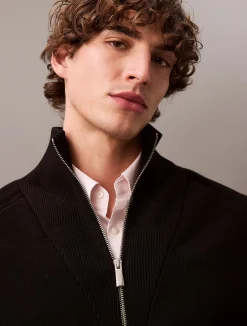 miesten neulepusero LS CK TECH KNIT QZ SWEATER 14GG,><noscript><img width=