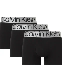 Miesten Bokserit TRUNK 3PK NOS SILVER WAISTBAND>Calvin Klein