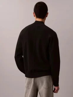Calvin Klein miesten neuletakki LS Tech Knit Track Jacket FZ SWT,><noscript><img width=