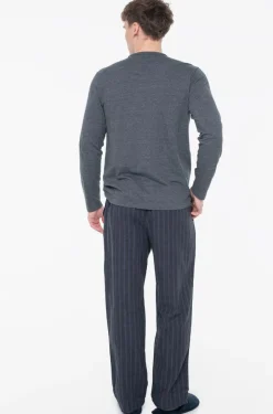 miesten pyjama LS TEE PANT SET,><noscript><img width=