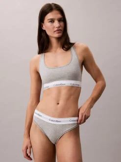 naisten alushousut, CK THONG NOS Vaaleanharmaa>Calvin Klein