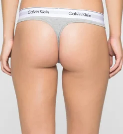 Naisten Alushousut, Thong Vaaleanharmaa>Calvin Klein Discount
