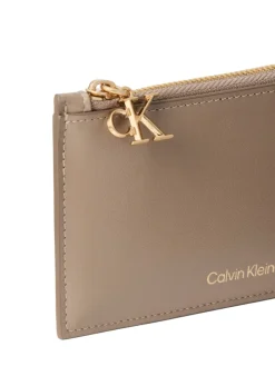Calvin Klein naisten lompakko CK Zip Cardcase 6CC, beige><noscript><img width=
