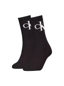 Naisten Sukat, CKJ WOMEN MONOGRAM SOCK 2PK>Calvin Klein New